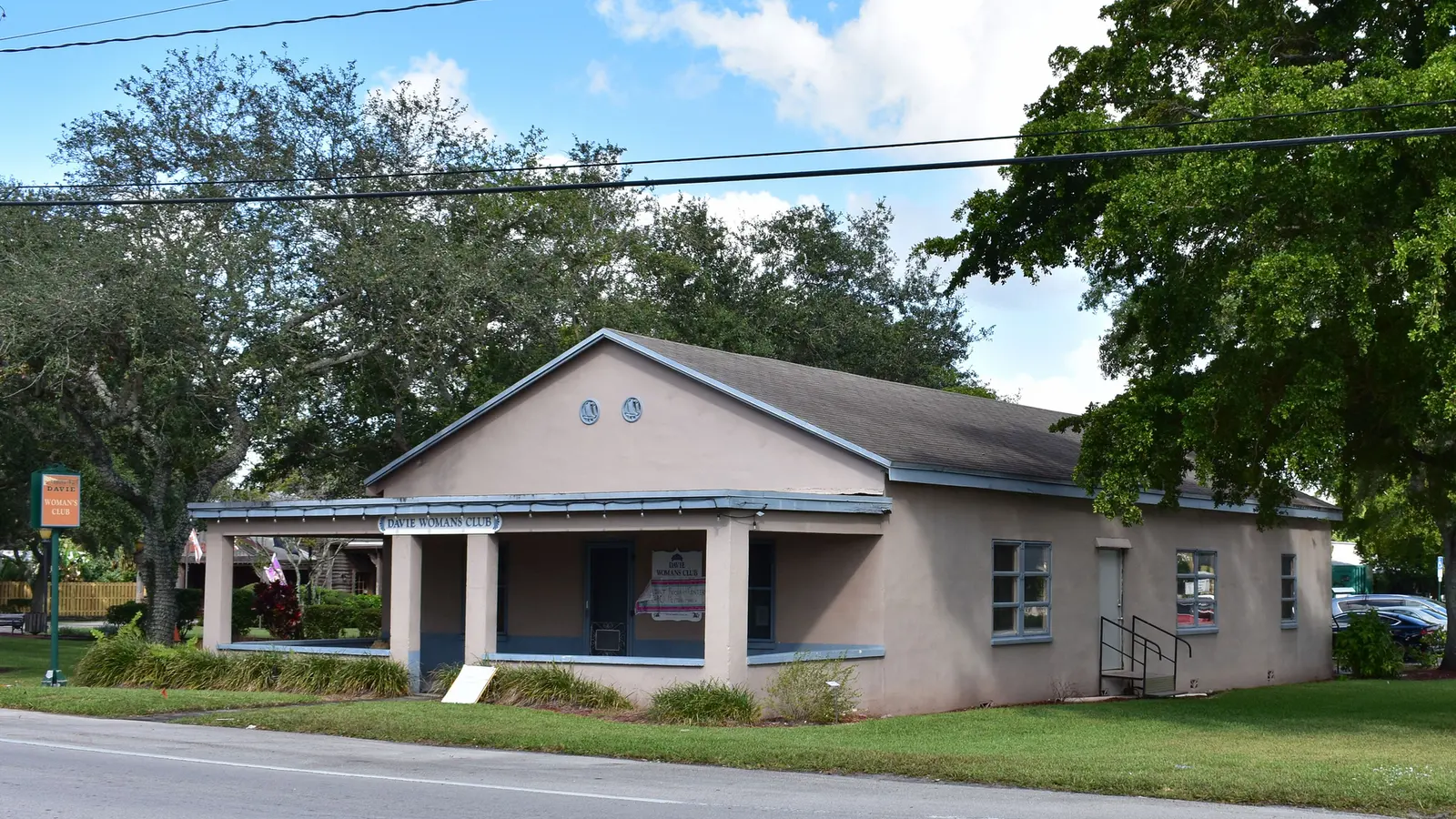 The historic Davie Woman's Club building in downtown Davie.