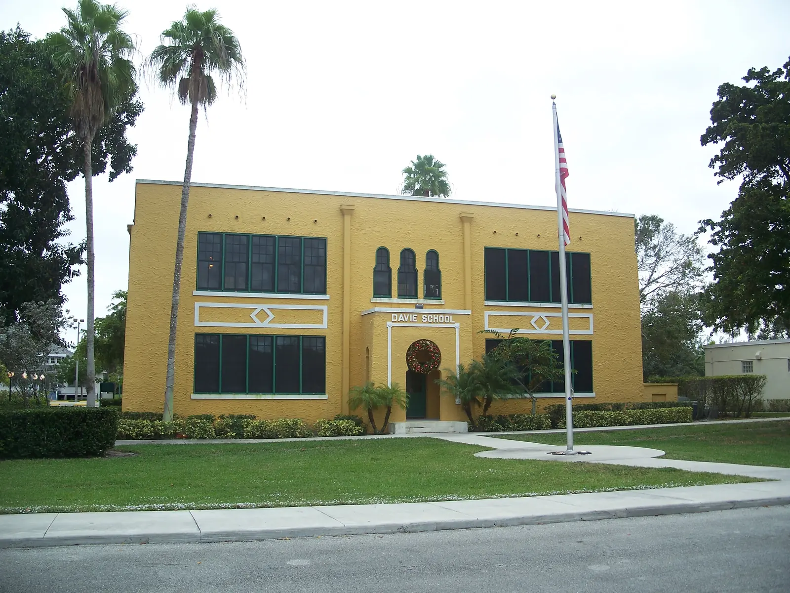 The Old Davie School, built in 1918, on Griffin Road in downtown Davie.