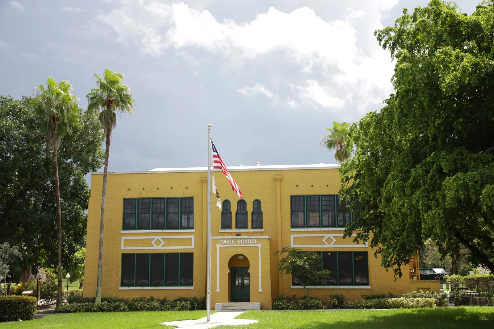 The Old Davie School, built in 1918, on Griffin Road at the edge of downtown Davie.