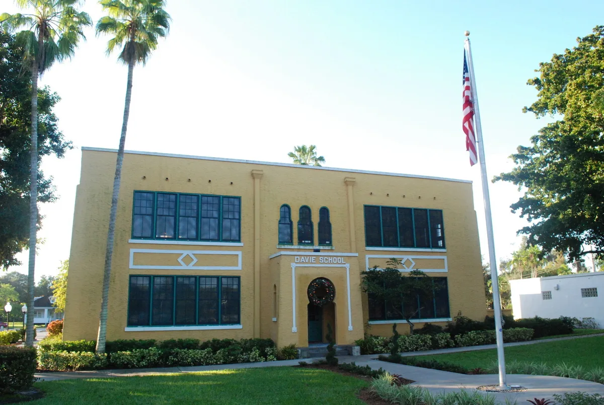 The Old Davie School on Griffin Road, the town's first permanent schoolhouse and now a museum.